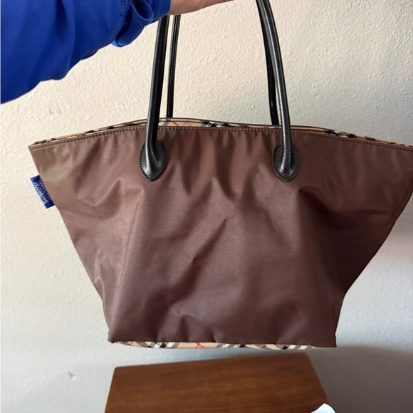 Burberry tote bag nova check blue label nylon - Picture 2 of 11